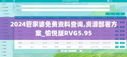 2024管家婆免费资料查询,资源部署方案_愉悦版RVG5.95