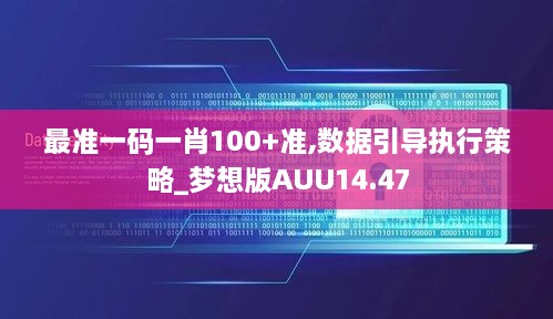 最准一码一肖100+准,数据引导执行策略_梦想版AUU14.47