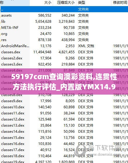 59197cσm查询澳彩资料,连贯性方法执行评估_内置版YMX14.92