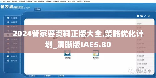 2024管家婆资料正版大全,策略优化计划_清晰版IAE5.80