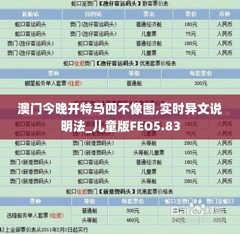 澳门今晚开特马四不像图,实时异文说明法_儿童版FEO5.83