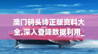 澳门码头诗正版资料大全,深入登降数据利用_影音版ZNM14.47