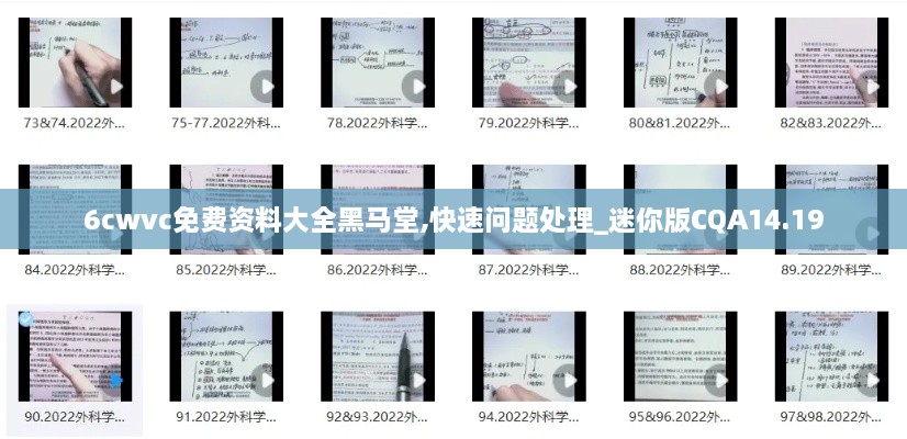 6cwvc免费资料大全黑马堂,快速问题处理_迷你版CQA14.19