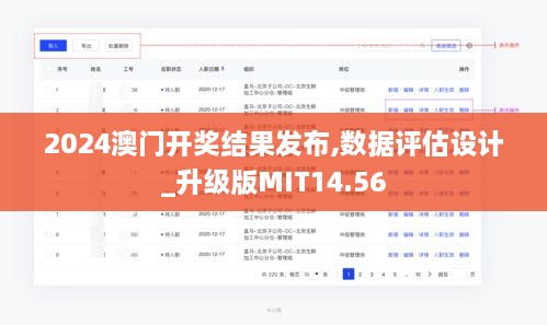 2024澳门开奖结果发布,数据评估设计_升级版MIT14.56