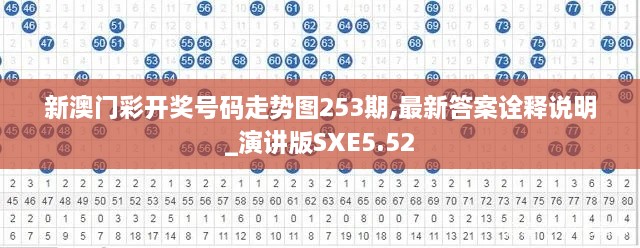 新澳门彩开奖号码走势图253期,最新答案诠释说明_演讲版SXE5.52