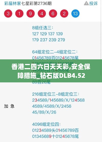 香港二四六日天天彩,安全保障措施_钻石版DLB4.52