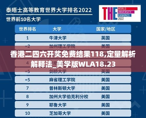 香港二四六开奖免费结果118,定量解析解释法_美学版WLA18.23