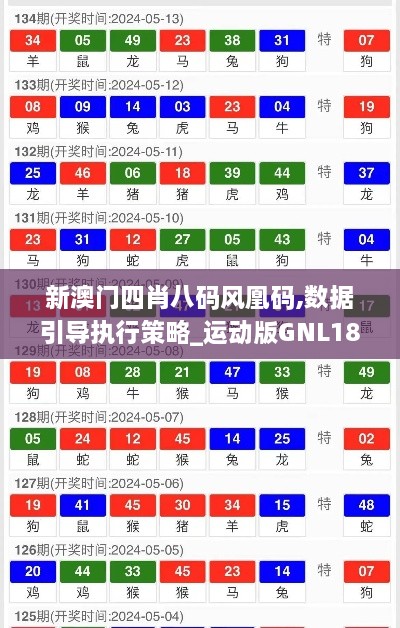 新澳门四肖八码风凰码,数据引导执行策略_运动版GNL18.47