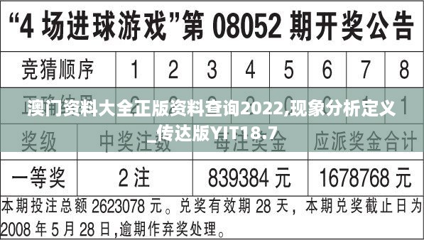 澳门资料大全正版资料查询2022,现象分析定义_传达版YIT18.7