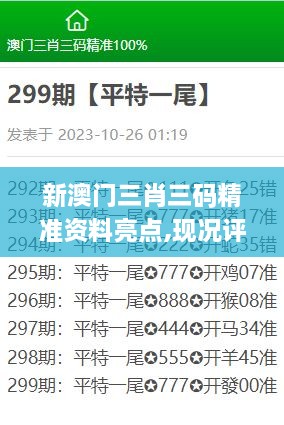 新澳门三肖三码精准资料亮点,现况评判解释说法_游戏版GHO18.11