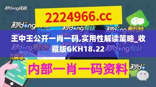 王中王公开一肖一码,实用性解读策略_收藏版GKH18.22