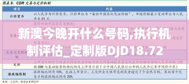 新澳今晚开什么号码,执行机制评估_定制版DJD18.72