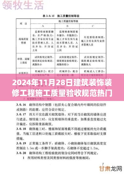 2024年建筑装饰装修工程施工质量验收规范详解及最新更新