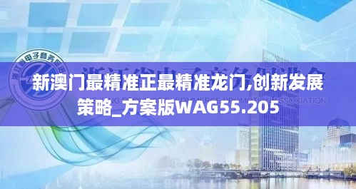 新澳门最精准正最精准龙门,创新发展策略_方案版WAG55.205