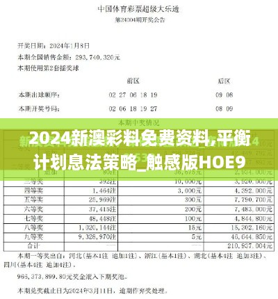 2024新澳彩料免费资料,平衡计划息法策略_触感版HOE90.810