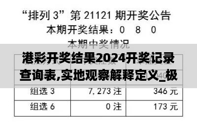 港彩开奖结果2024开奖记录查询表,实地观察解释定义_极速版YLU12.693