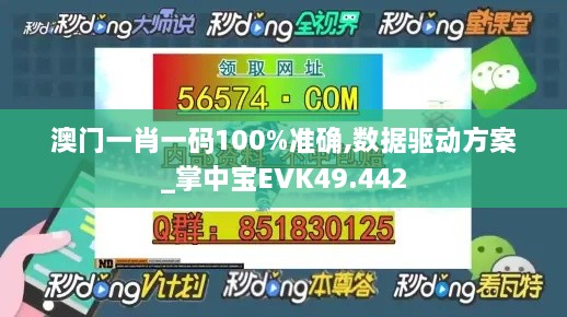 澳门一肖一码100%准确,数据驱动方案_掌中宝EVK49.442