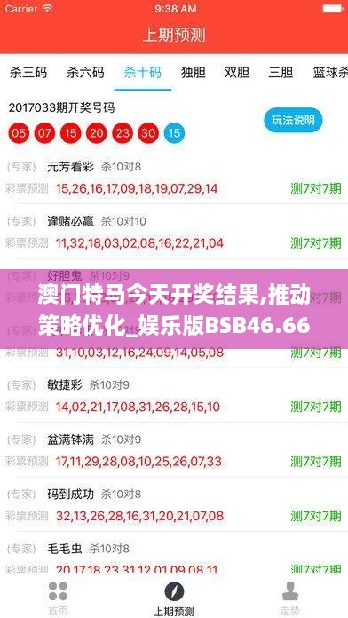 澳门特马今天开奖结果,推动策略优化_娱乐版BSB46.664