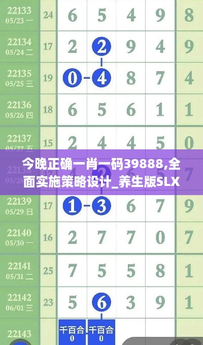 今晚正确一肖一码39888,全面实施策略设计_养生版SLX73.889