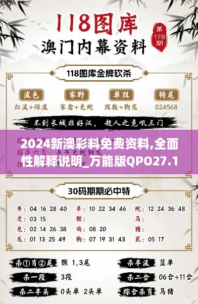 2024新澳彩料免费资料,全面性解释说明_万能版QPO27.116