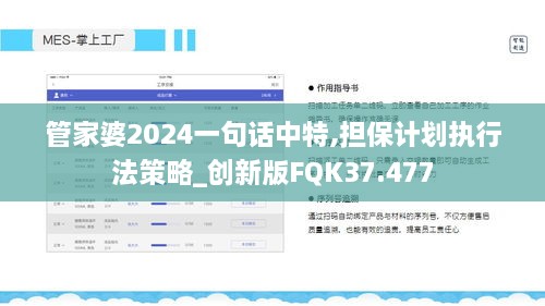 管家婆2024一句话中特,担保计划执行法策略_创新版FQK37.477