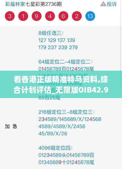 看香港正版精准特马资料,综合计划评估_无限版OIB42.997