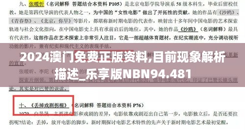 2024澳门免费正版资料,目前现象解析描述_乐享版NBN94.481