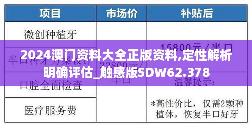 2024澳门资料大全正版资料,定性解析明确评估_触感版SDW62.378