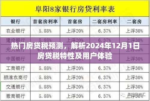 热门房贷税预测，解析未来用户体验与房贷税特性（2024年12月1日）