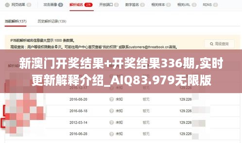 新澳门开奖结果+开奖结果336期,实时更新解释介绍_AIQ83.979无限版