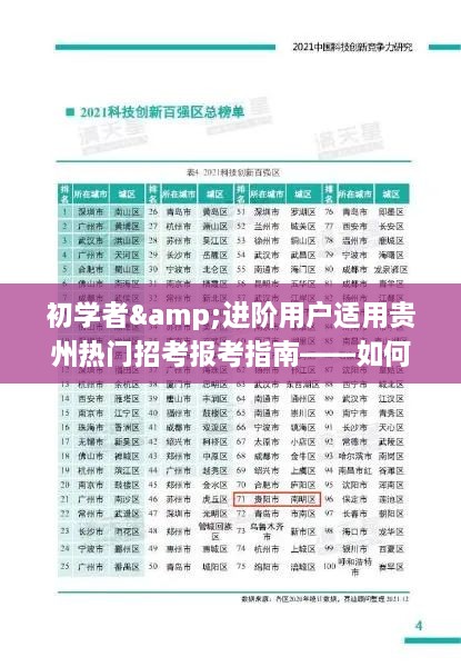 贵州热门招考报考指南，从初学者到进阶用户的一站式指导（2021年12月版）