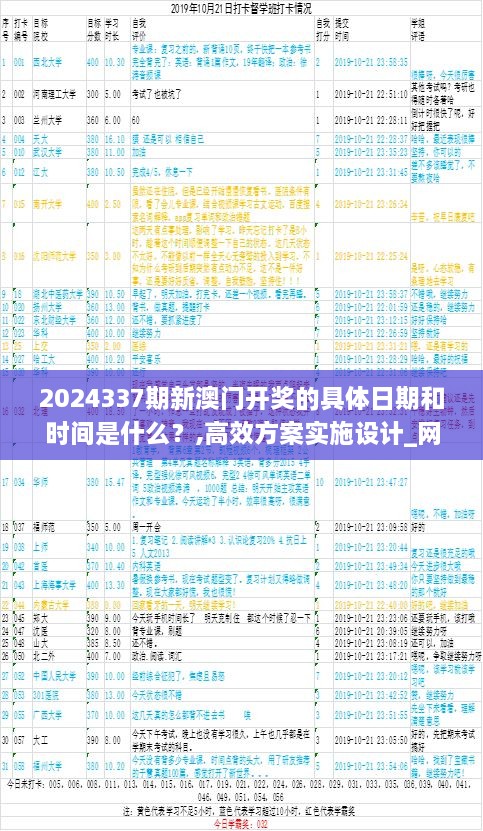 2024337期新澳门开奖的具体日期和时间是什么？,高效方案实施设计_网页款39.528-6