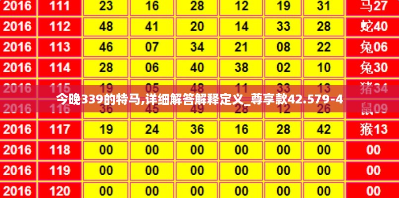 今晚339的特马,详细解答解释定义_尊享款42.579-4