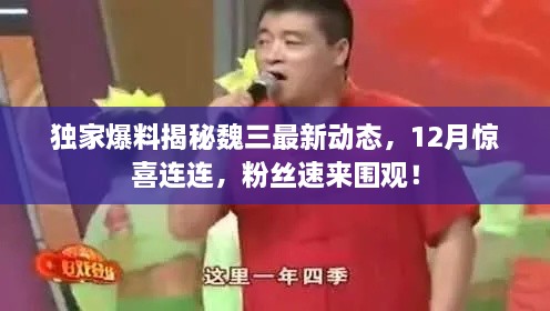 独家揭秘，魏三最新动态曝光，粉丝必看！十二月惊喜连连上演！