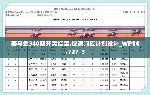 赛马会340期开奖结果,快速响应计划设计_WP14.727-3