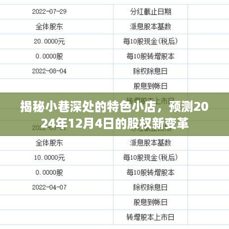 小巷深处的特色小店背后的股权新变革，预测未来走向（2024年12月4日）