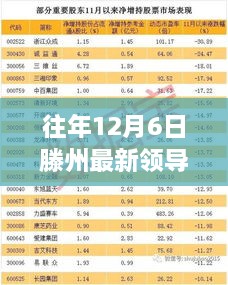 滕州最新领导调整名单揭晓，历年12月6日调整动态揭秘