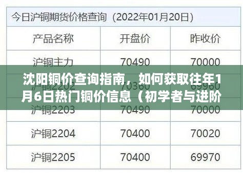 沈阳铜价查询全攻略，获取往年铜价信息及初学者进阶指南