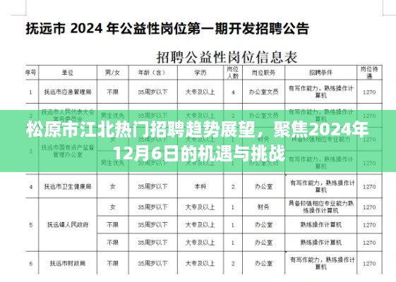 松原市江北地区招聘趋势展望，聚焦未来机遇与挑战（2024年12月6日）