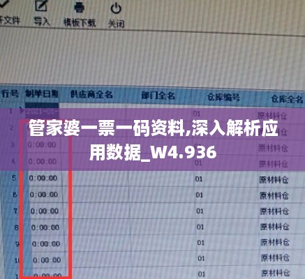 管家婆一票一码资料,深入解析应用数据_W4.936