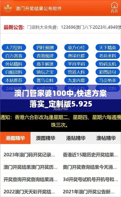 澳门管家婆100中,快速方案落实_定制版5.925