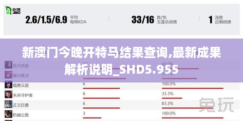 新澳门今晚开特马结果查询,最新成果解析说明_SHD5.955