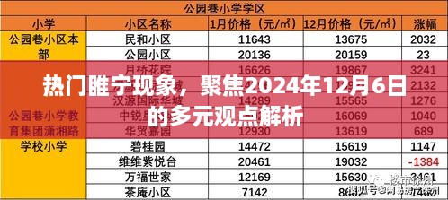 热门睢宁现象，聚焦2024年12月6日的多元观点解析