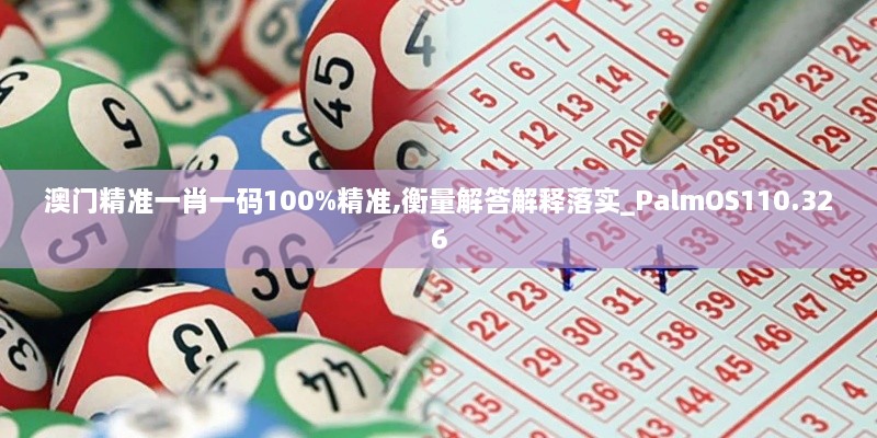 澳门精准一肖一码100%精准,衡量解答解释落实_PalmOS110.326