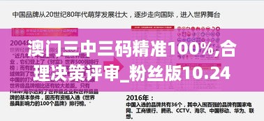 澳门三中三码精准100%,合理决策评审_粉丝版10.246