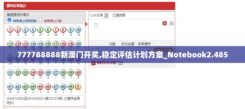 777788888新澳门开奖,稳定评估计划方案_Notebook2.485