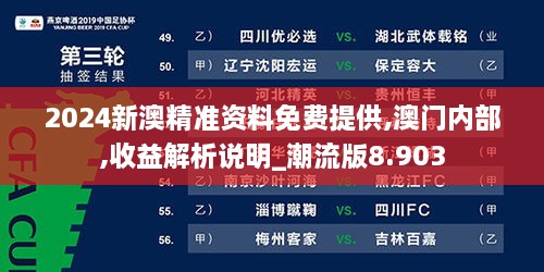 2024新澳精准资料免费提供,澳门内部,收益解析说明_潮流版8.903