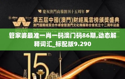 管家婆最准一肖一码澳门码86期,动态解释词汇_标配版9.290