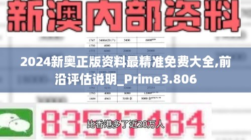 2024新奥正版资料最精准免费大全,前沿评估说明_Prime3.806