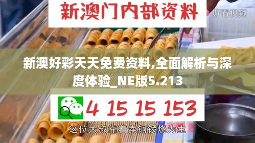 新澳好彩天天免费资料,全面解析与深度体验_NE版5.213